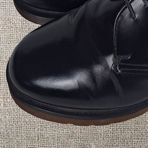 Dr. Martens Vintage 90s Black Leather Oxfords UK Made US 10 Punk Style Original main image 14